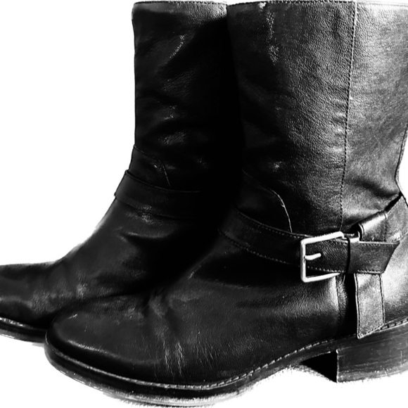 Cole Hahn Black leather boots mid calf size 8 - Picture 3 of 11